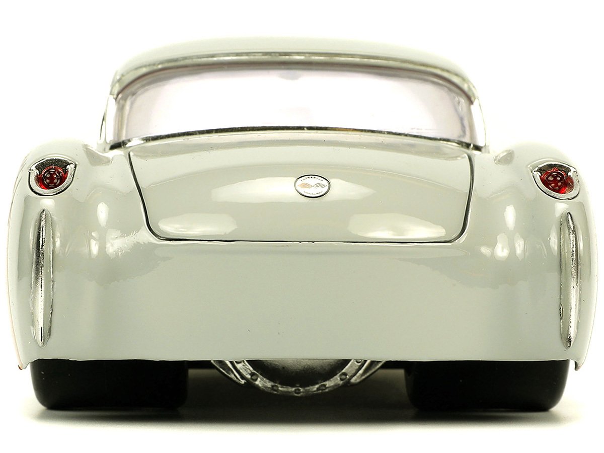 1957 Chevrolet Corvette Beige with Pink Interior with Bugs Bunny Figure "Looney Tunes" "Hollywood Rides" Series 1/24 Diecast Model Car by Jada - Image 4