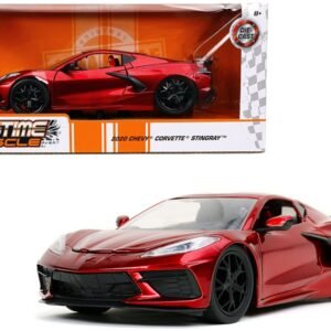 2020 Chevrolet Corvette Stingray C8 Candy Red "Bigtime Muscle" 1/24 Diecast Model Car by Jada