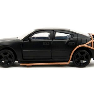 2006 Dodge Charger Matt Black with Outer Cage "Fast & Furious" Series 1/32 Diecast Model Car by Jada