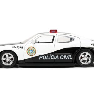 2006 Dodge Charger Police Black and White "Policia Civil" "Fast & Furious" Series 1/24 Diecast Model Car by Jada