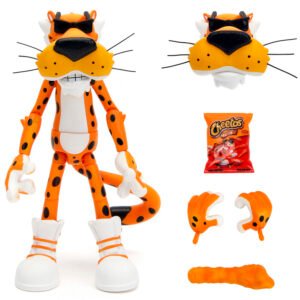 Chester Cheetah 5.5" Figure with Accessories and Alternate Head and Hands "Cheetos Crunchy" model by Jada