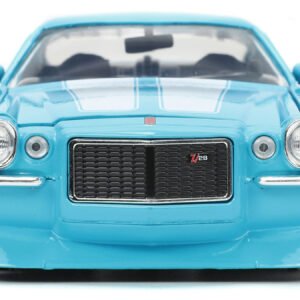 1971 Chevrolet Camaro Z/28 Light Blue with White Stripes "Bigtime Muscle" Series 1/24 Diecast Model Car by Jada