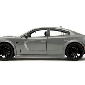2021 Dodge Charger SRT Hellcat Gray Metallic "Fast X" (2023) Movie "Fast & Furious" Series 1/24 Diecast Model Car by Jada