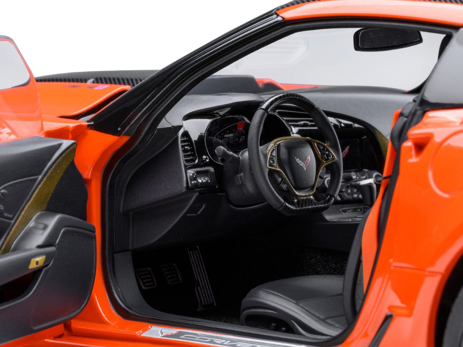 2019 Chevrolet Corvette C7 ZR1 Sebring Orange Tintcoat with Carbon Top 1/18 Model Car by Autoart - Image 2