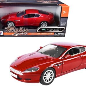 Aston Martin DB9 Coupe Red "Timeless Legends" 1/24 Diecast Model Car by Motormax