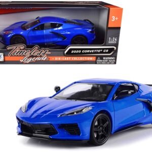 2020 Chevrolet Corvette C8 Stingray Blue Metallic "Timeless Legends" 1/24 Diecast Model Car by Motormax