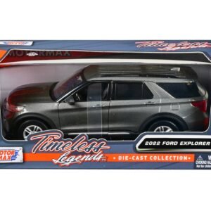 2022 Ford Explorer XLT Gray Metallic "Timeless Legends" Series 1/24 Diecast Model Car by Motormax