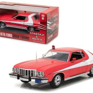 1976 Ford Gran Torino Red with White Stripes "Starsky and Hutch" (1975-1979) TV Series 1/24 Diecast Model Car by Greenlight