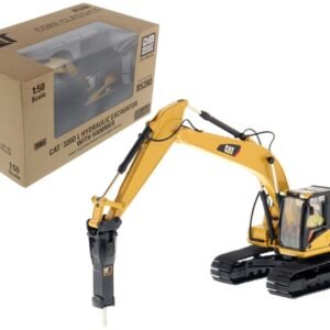 CAT Caterpillar 320D L Hydraulic Excavator with Hammer and Operator "Core Classics Series" 1/50 Diecast Model by Diecast Masters