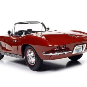 1962 Chevrolet Corvette Convertible Honduras Maroon Metallic "Hemmings Motor News September 2022 Cover Car" "American Muscle" Series 1/18 Diecast Model Car by Auto World