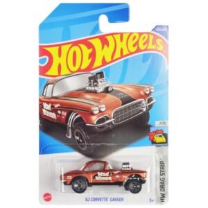 1962 Chevrolet Corvette Gasser "Mad Mouse" Copper Metallic with Black Stripes "HW Drag Strip" Series Diecast Model Car by Hot Wheels
