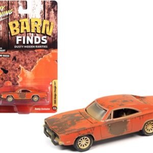 1969 Dodge Charger R/T Orange (Unrestored) "Barn Finds" 1/64 Diecast Model Car by Johnny Lightning