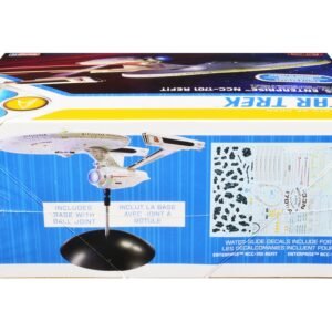 Skill 2 Snap Model Kit U.S.S. Enterprise NCC-1701 Refit Spaceship "Star Trek II: The Wrath of Khan" (1982) Movie 1/1000 Scale Model by Polar Lights