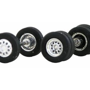 Chrome Wheel Sets (2 Front and 4 Rear) 1/87 (HO) Plastic Model by Promotex