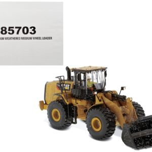 CAT Caterpillar 966M Wheel Loader with Operator (Dirty Version) "Weathered" Series 1/50 Diecast Model by Diecast Masters