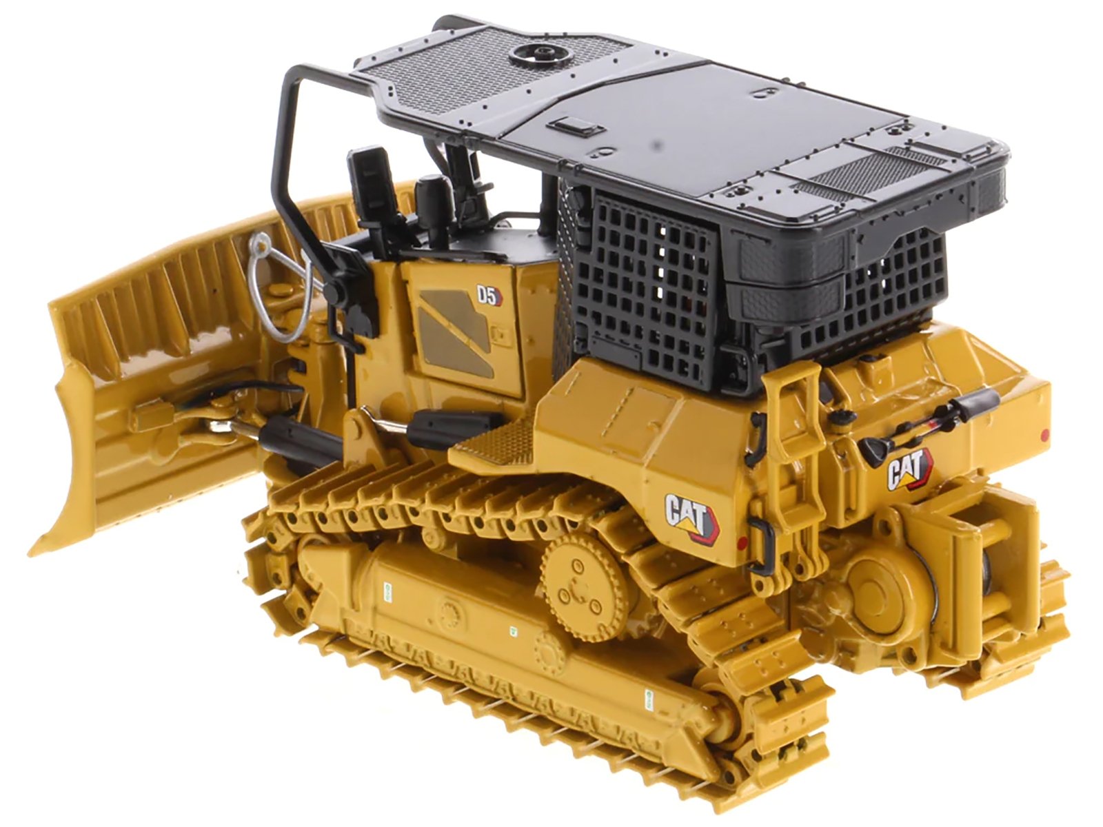 CAT Caterpillar D5 XR Fire Suppression Track Type Dozer Yellow "High Line" Series 1/50 Diecast Model by Diecast Masters - Image 4