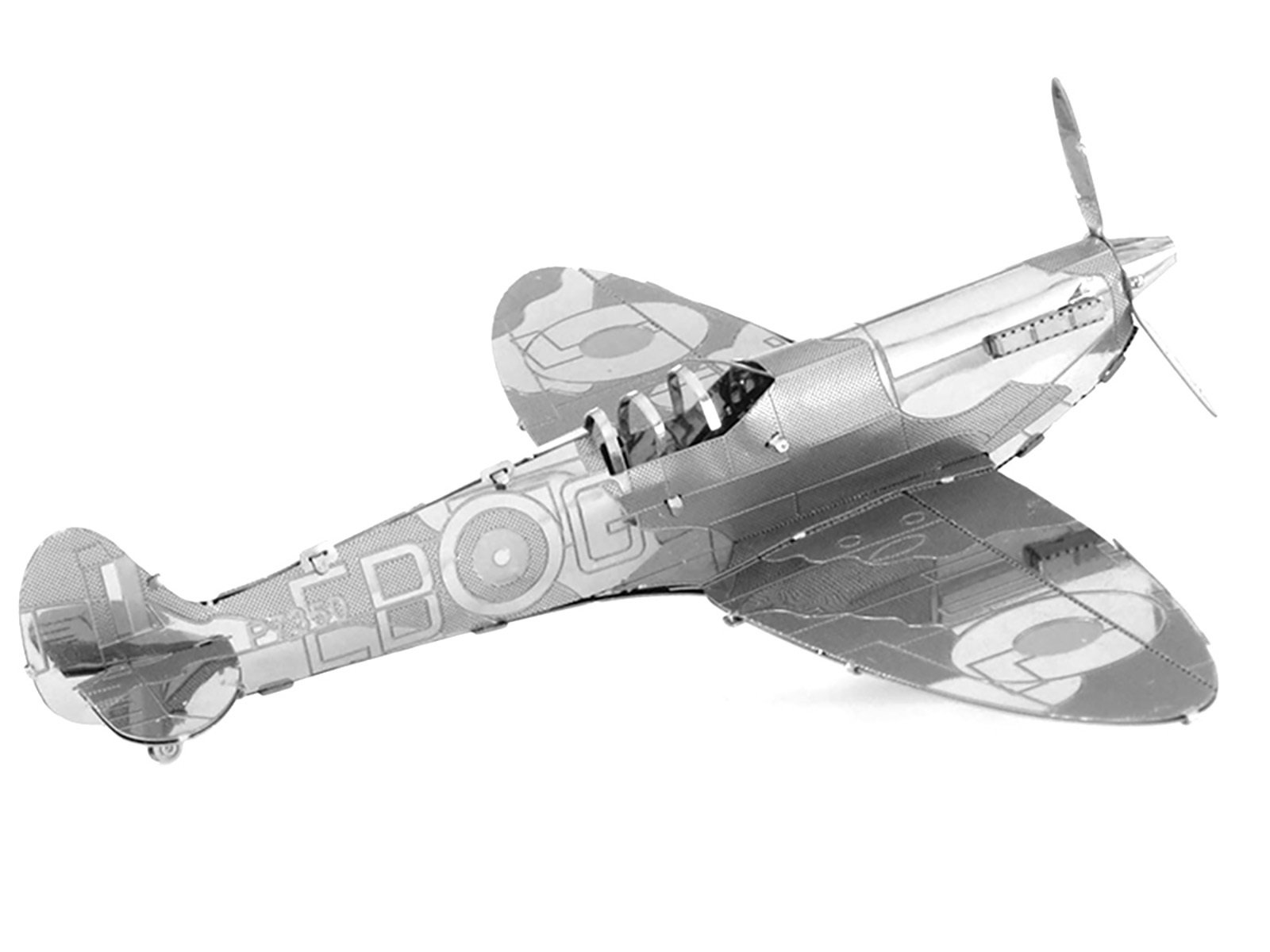 Model Kit Supermarine Spitfire Fighter Aircraft "Royal Air Force" (Easy Difficulty) Steel Model by Metal Earth - Image 3