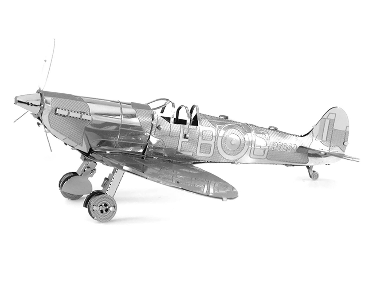 Model Kit Supermarine Spitfire Fighter Aircraft "Royal Air Force" (Easy Difficulty) Steel Model by Metal Earth - Image 4