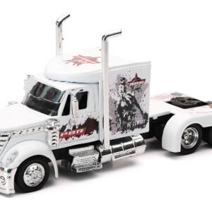 International Lonestar Truck Tractor White "PBR Professional Bull Riders" 1/43 Diecast Model by New Ray