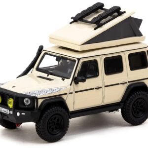 Mercedes-AMG G 63 with Camping Tent Beige "Road64" Series 1/64 Diecast Model Car by Tarmac Works