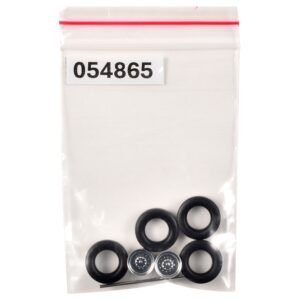 Rear Low Profile Wheelset Chrome 1/87 (HO) Plastic Model by Promotex