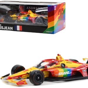 Dallara IndyCar #28 Romain Grosjean "DHL Delivered with Pride" Andretti Autosport "NTT IndyCar Series" (2022) 1/18 Diecast Model Car by Greenlight