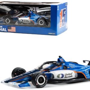 Dallara IndyCar #15 Graham Rahal "United Rentals" Rahal Letterman Lanigan Racing "NTT IndyCar Series" (2023) 1/18 Diecast Model Car by Greenlight