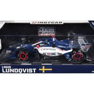 Dallara IndyCar #8 Linus Lundqvist "The American Legion" Chip Ganassi Racing (Road Course Configuration) "NTT IndyCar Series" (2024) 1/18 Diecast Model Car by Greenlight