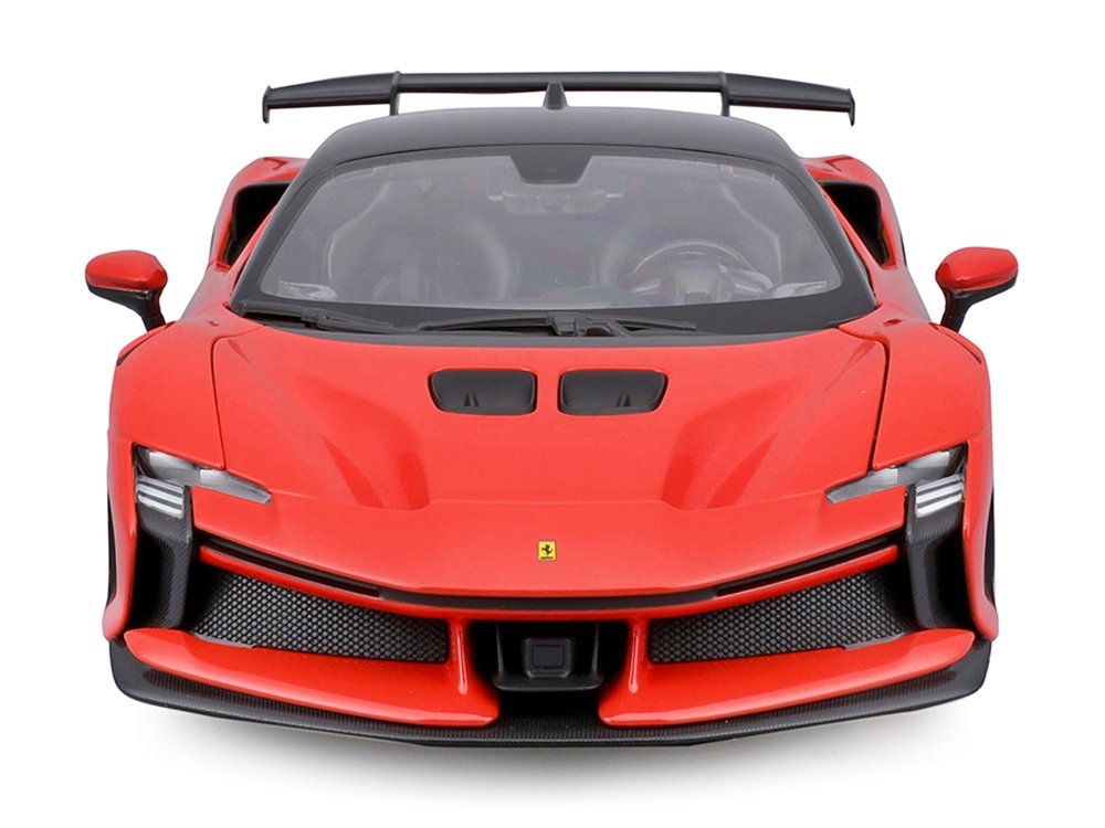 Ferrari SF90 XX Stradale Red with Black Top "Race + Play" Series 1/18 Diecast Model Car by Bburago - Image 3