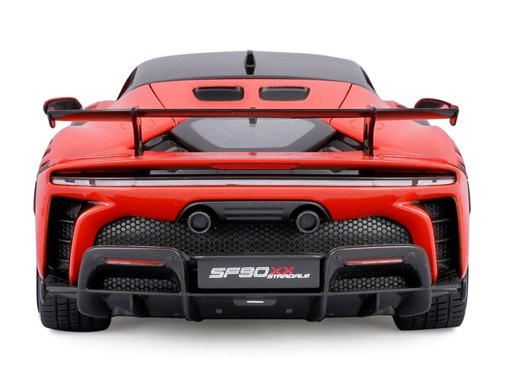 Ferrari SF90 XX Stradale Red with Black Top "Race + Play" Series 1/18 Diecast Model Car by Bburago - Image 4