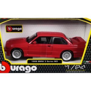 1988 BMW 3 Series M3 E30 Red 1/24 Diecast Model Car by Bburago