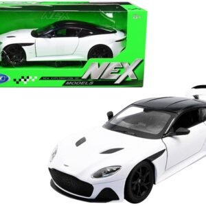 Aston Martin DBS Superleggera White with Black Top "NEX Models" 1/24 Diecast Model Car by Welly