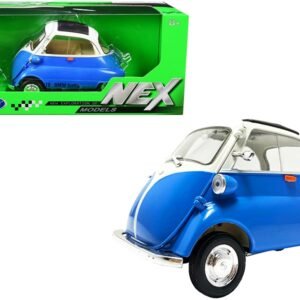 BMW Isetta Blue and White "NEX Models" 1/18 Diecast Model Car by Welly