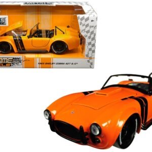 1965 Shelby Cobra 427 S/C Orange with Black Stripes "Bigtime Muscle" 1/24 Diecast Model Car by Jada