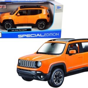 Jeep Renegade Orange Metallic with Black Top "Special Edition" 1/24 Diecast Model Car by Maisto