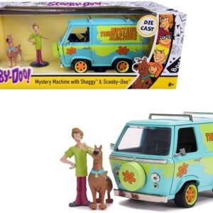 The Mystery Machine with Shaggy and Scooby-Doo Figurines "Scooby-Doo!" 1/24 Diecast Model Car by Jada