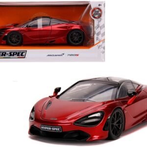 McLaren 720S RHD (Right Hand Drive) Candy Red with Black Top "Hyper-Spec" Series 1/24 Diecast Model Car by Jada