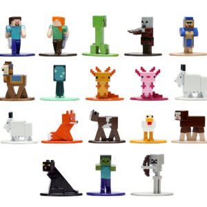 "Minecraft: Caves & Cliffs" Set of 18 Diecast Figures "Nano Metalfigs" Series Diecast Models by Jada