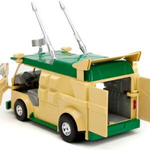 Party Wagon Green and Beige and Donatello Diecast Figure "Teenage Mutant Ninja Turtles" "Hollywood Rides" Series Diecast Model by Jada