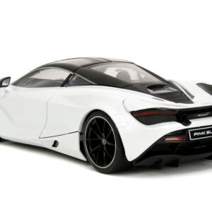 McLaren 720S White Metallic with Black Top "Pink Slips" Series 1/24 Diecast Model Car by Jada
