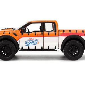 2017 Ford F-150 Raptor Pickup Truck "Frosted Flakes" Orange with Graphics and Tony the Tiger Diecast Figure "Hollywood Rides" Series 1/24 Diecast Model Car by Jada