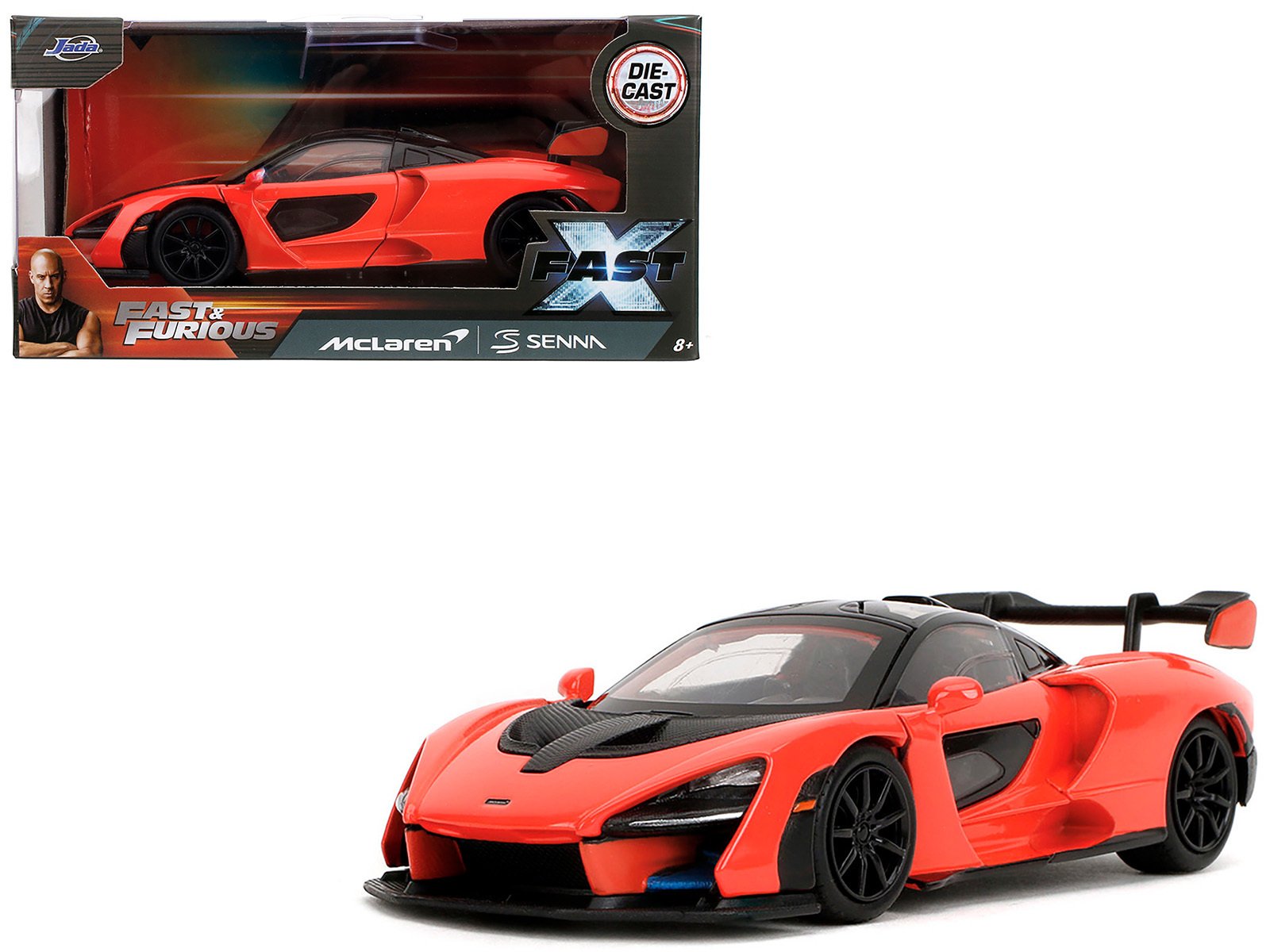 McLaren Senna Red and Black "Fast X" (2023) Movie "Fast & Furious" Series 1/32 Diecast Model Car by Jada - Image 3