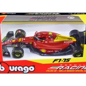 Ferrari F1-75 #55 Carlos Sainz "Giallo Modena" Formula One F1 Italian GP (2022) "Formula Racing" Series 1/43 Diecast Model Car by Bburago