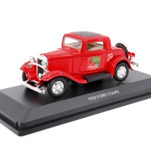 1932 Ford Coupe "Coca-Cola" Red with Black Top 1/43 Diecast Model Car by Motor City Classics