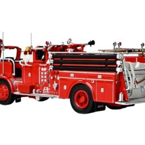 1965 Crown Firecoach Fire Engine "Los Angeles County Fire Department" LA County FD (LACFD) "Emergency!" Series Limited Edition to 2500 pieces Worldwide 1/50 Diecast Model by Iconic Replicas