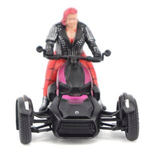 Can-Am Ryker 3-Wheel Motorcycle Pink Punk and Black with Driver Figure 1/32 Diecast Model by BRP Models