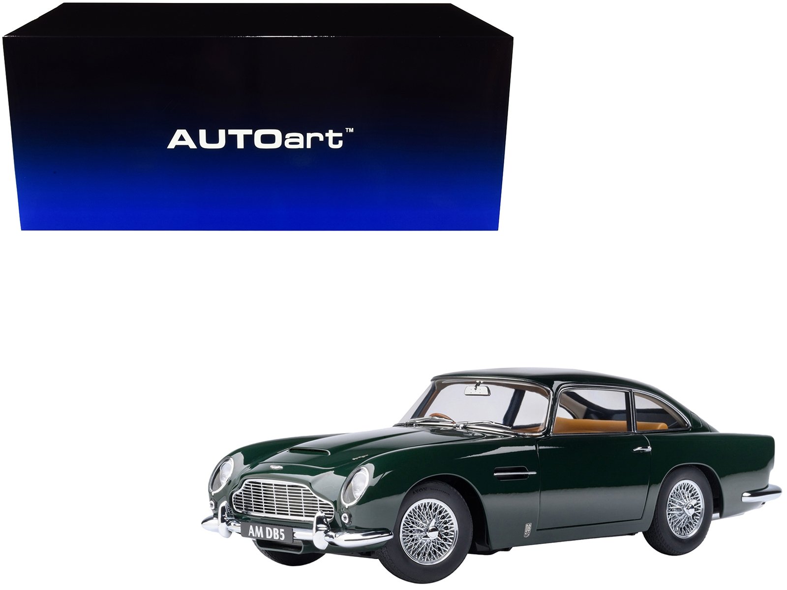 Aston Martin DB5 RHD (Right Hand Drive) British Racing Green 1/18 Model Car by Autoart - Image 4