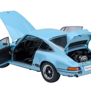 Porsche 911 Carrera 2.7 RS Gulf Blue with Black Stripes and Wheels 1/18 Model Car by Autoart