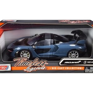 McLaren Senna Gray Metallic and Black "Timeless Legends" 1/24 Diecast Model Car by Motormax