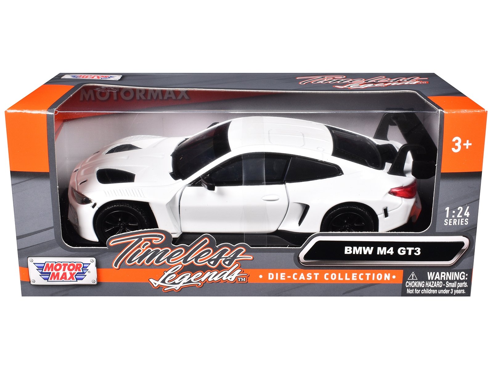 BMW M2 GT3 White "Timeless Legends" Series 1/24 Diecast Model Car by Motormax - Image 3